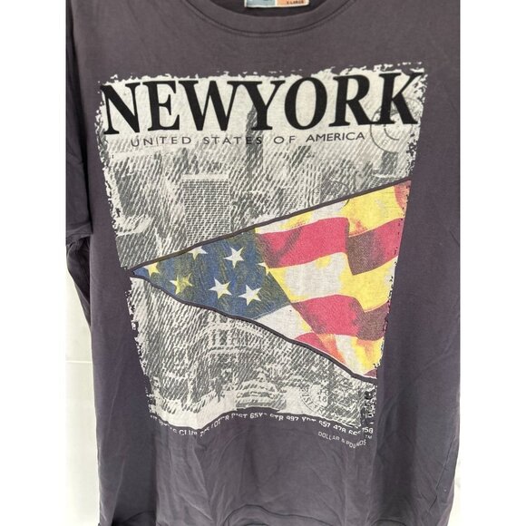 Dollar & Pounds New York Tee T-Shirt American Flag Cotton Size XLarge - Picture 6 of 6